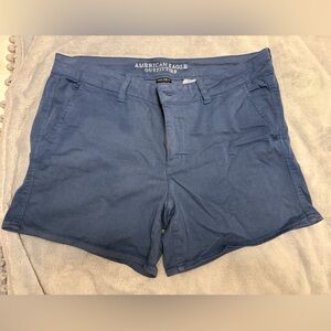 American Eagle Outfitters Blue Twill Chino Shorts.